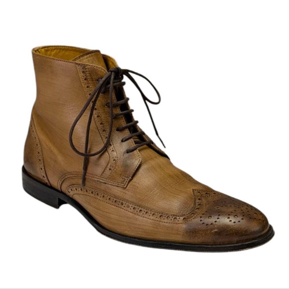Undandy Chukka Wingtip Brogue Dress Boots GUC Size 43 US 10    S3999 - Picture 3 of 15